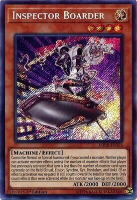 SJF Inspector Boarder - MP18-EN193 - Secret Rare 1st Edition 2018 Mega-Tins Singles