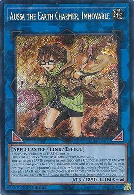 SJF Aussa the Earth Charmer, Immovable (Secret Rare) - Quarter Century Stampede Quarter Century Stampede