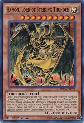 SJF Hamon, Lord of Striking Thunder - DUSA-EN097 - Ultra Rare 1st Edition Duelist Saga 1st Edition Singles