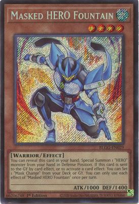 SJF Masked HERO Fountain - Battles of Legend: Glorious Gallery (BLGG) Secret Rare