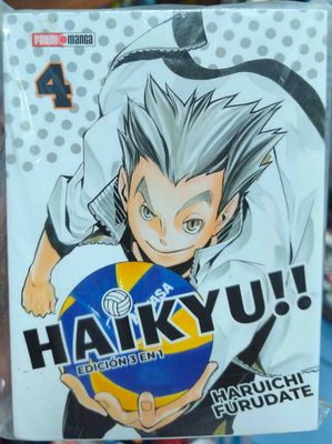 SJ1 Haikyuu Manga Volumen 4 Edición 3 en 1 Español Panini
