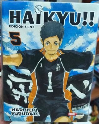SJ1 Haikyuu Manga Volumen 5 Edición 3 en 1 Español Panini