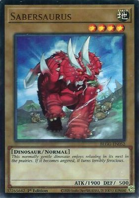 SJF Sabersaurus - Battles of Legend: Glorious Gallery (BLGG) Ultra Rare