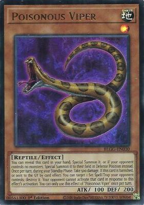 SJF Poisonous Viper - Battles of Legend: Glorious Gallery (BLGG) Ultra Rare