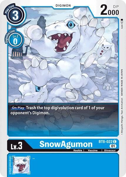SJF SnowAgumon - New Awakening (BT08) New Awakening