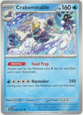 SJF Crabominable - 042/142 - Uncommon Scarlet &amp; Violet: Stellar Crown Singles