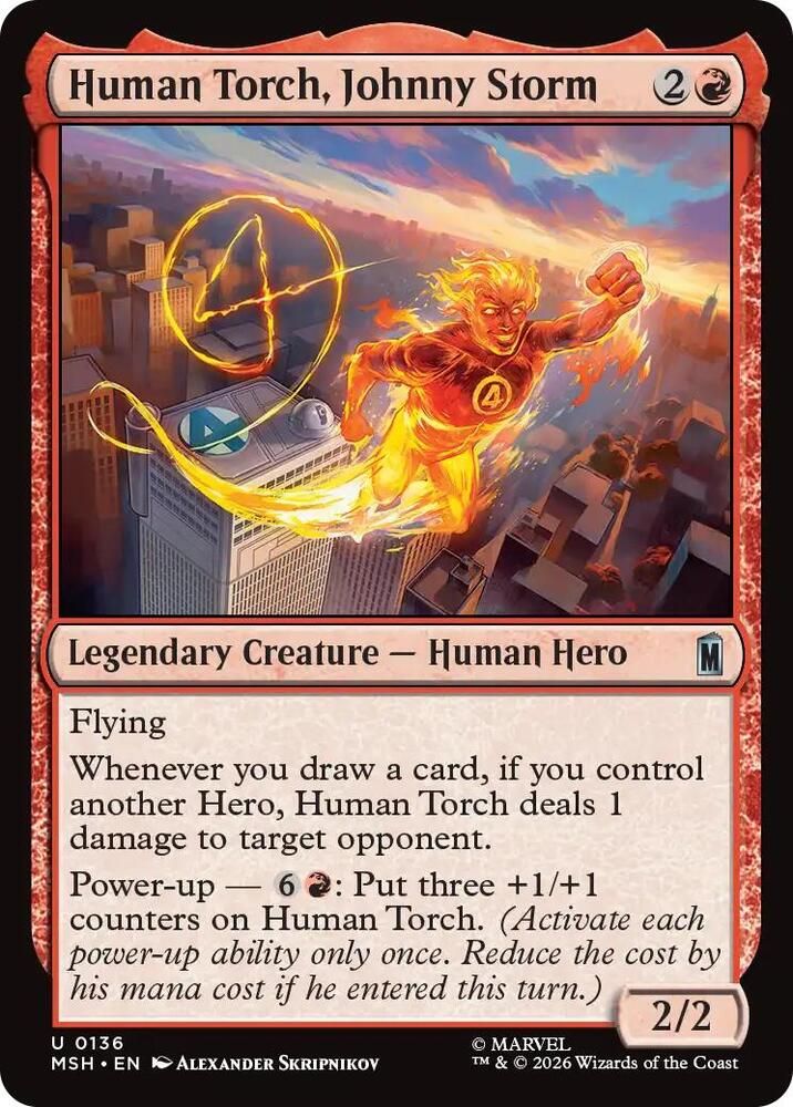 SJF Human Torch, Johnny Storm - Marvel Super Heroes (MSH)
