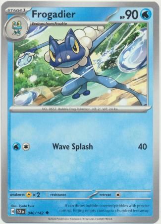 SJF Frogadier - 040/142 - Uncommon Scarlet &amp; Violet: Stellar Crown Singles