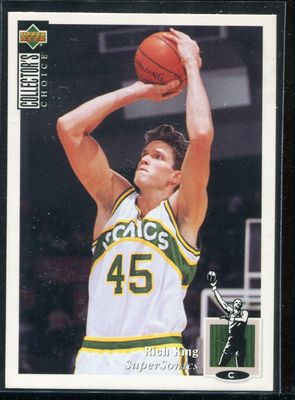 SJ6 1994 UD Collector's Choice Basketball Rich King #161 Seattle Supersonics
