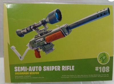 SJF Semi-Auto Sniper Rifle #108 2019 Panini Fortnite Series 1 Base  USA Print