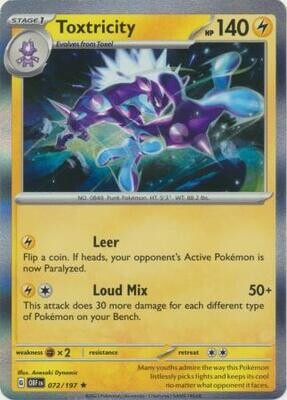 SJF Toxtricity - 072/197 - Holo Rare Obsidian Flames Singles