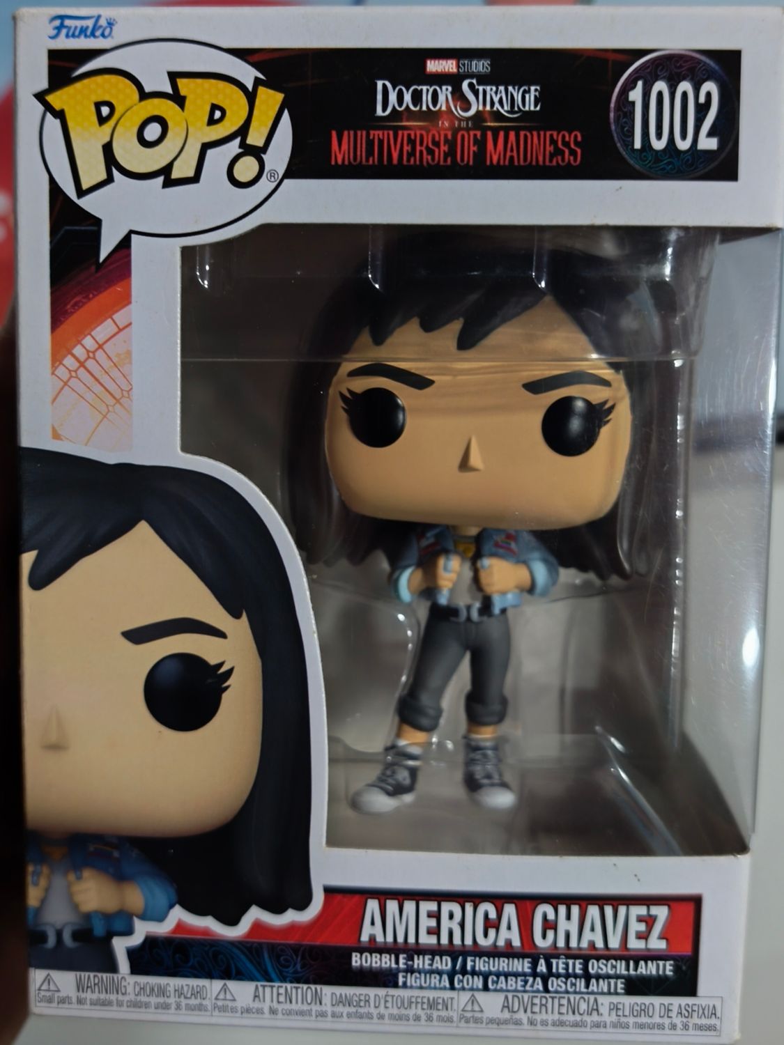 SJ2 America Chávez Figura Funko Pop 1002 Marvel