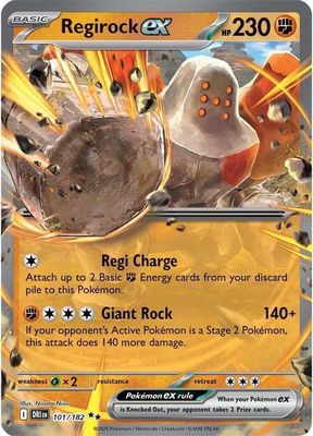 SJF Regirock ex - 101/182 - SV10: Destined Rivals (DRI)