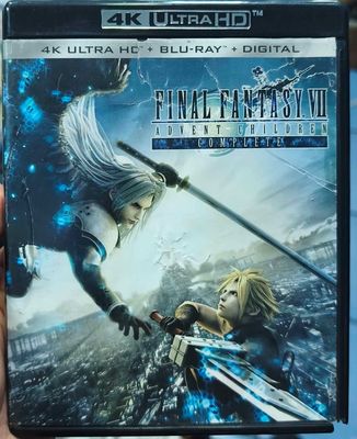 SJ2 Final Fantasy VII Advent Children Complete 4K Ultra HD Blu Ray Original Usado Completo Esp/Ing