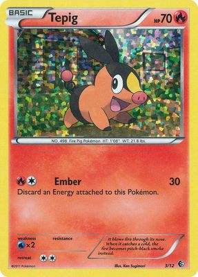 Tepig - 3/12 - McDonald's Promos 2011 (M11) Usado