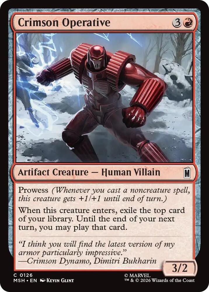 Crimson Operative - Marvel Super Heroes (MSH)