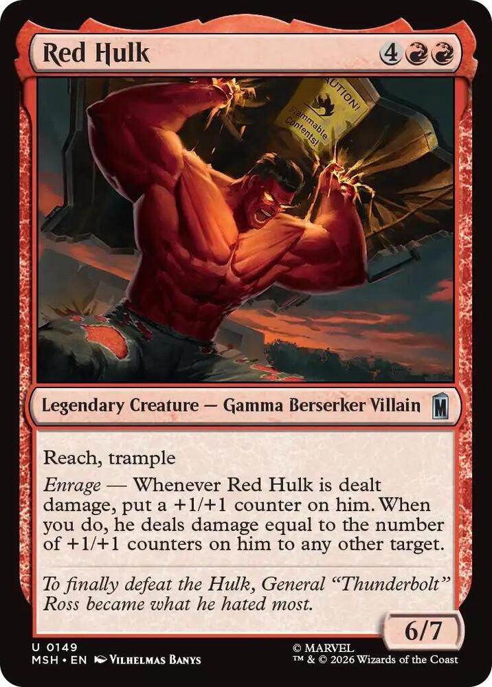Red Hulk - Marvel Super Heroes (MSH) Foil