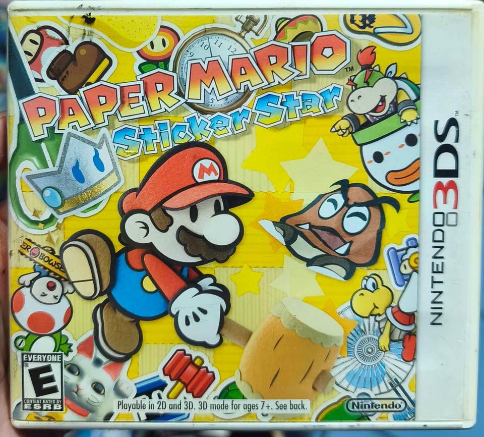 SJ2 Paper Mario Sticker Star Nintendo 3Ds Usado Completo Estado 9/10