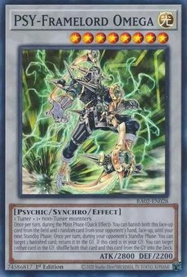 PSY-Framelord Omega - RA02-EN028 - Super Rare 1st Edition Rarity Collection II Singles