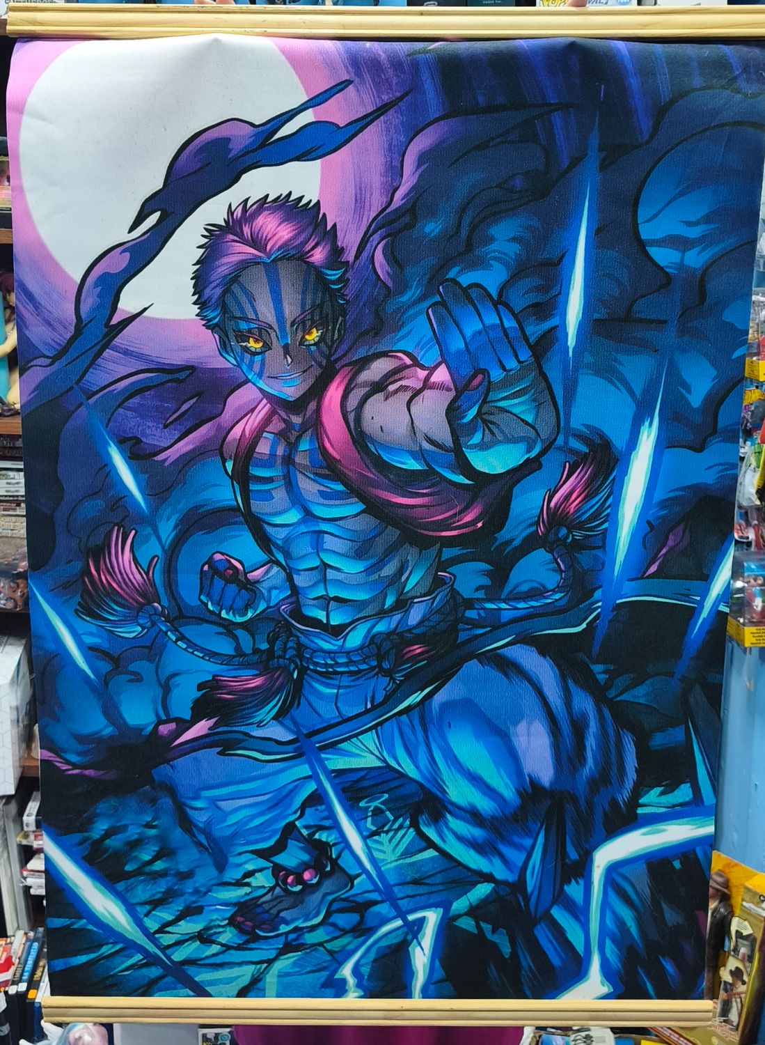 SJ2 Akaza Poster de Tela Demon Slayer Póster de Tela Wallscroll