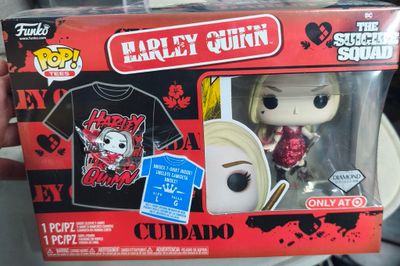 SJ2 Harley Quinn Figura Funko Pop Tees Talla L Nuevo Sellado Diamond The Suicide Squad Nuevo Sellado Funko
