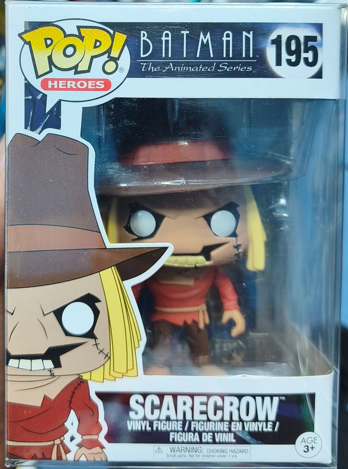 SJ2 Scarecrow Figura Funko Pop 195 Batman The Animated Series Con Protector