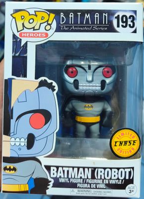 SJ2 Batman Robot Figura Funko Pop 193 Chase Batman The Animated Series Con Protector Batman Figura