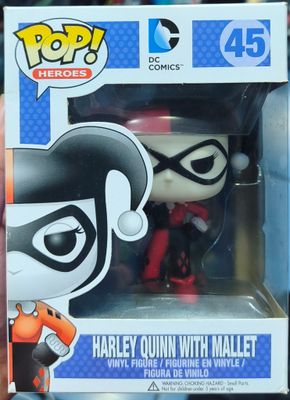 SJ2 Harley Quinn With Mallet Figura Funko Pop 45 Harley Quinn Figura Con Protector
