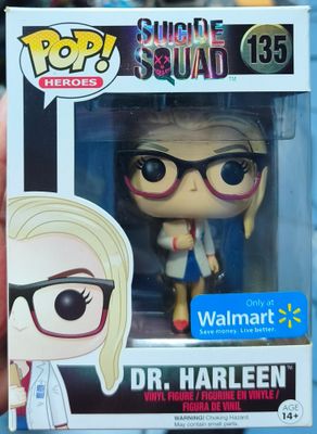 SJ2 Dr Harleen Figura Funko Pop 135 Suicide Squad Walmart Harley Quinn Figura con Protector 