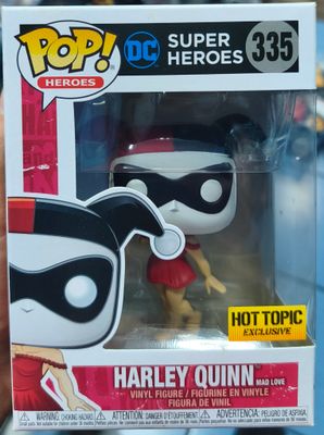 SJ2 Harley Quinn Figura Funko Pop 335 Hot Topic con Protección