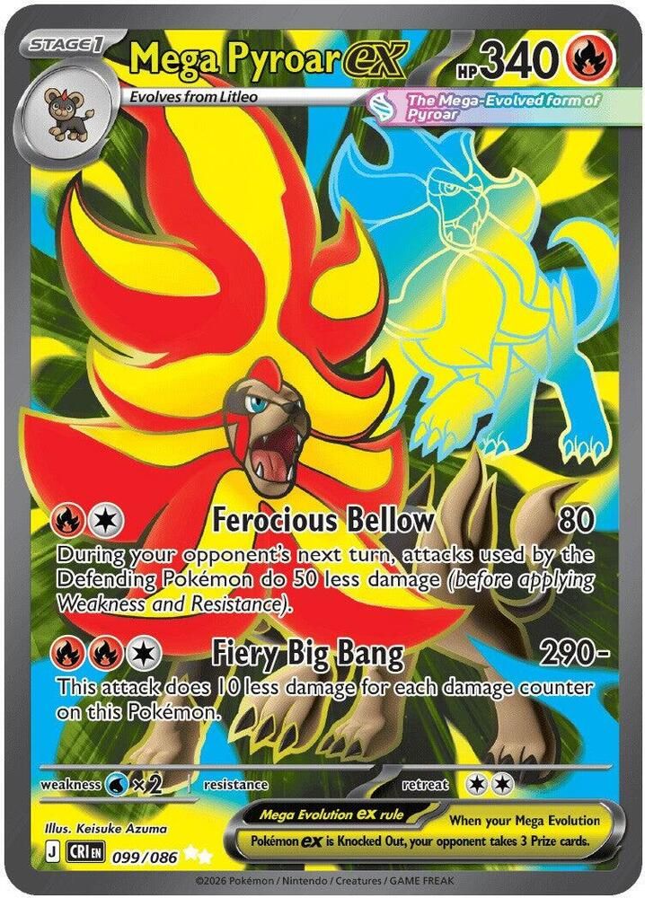 SJF Mega Pyroar ex - 099/086 - ME04: Chaos Rising (CRI)