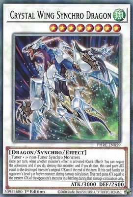 Crystal Wing Synchro Dragon - Phantom Revenge (PHRE) Rare