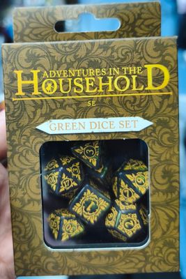 SJ1 Adventures in The Household Green Dice Set Nuevo Dados