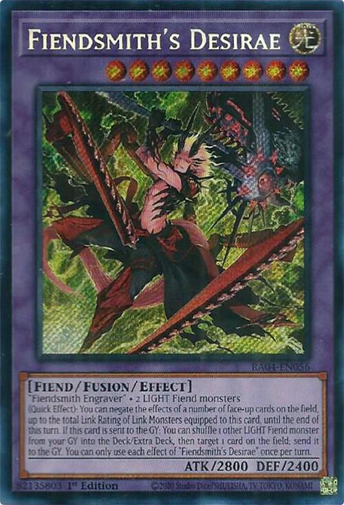 Fiendsmith's Desirae (Secret Rare) - Quarter Century Stampede (RA04)