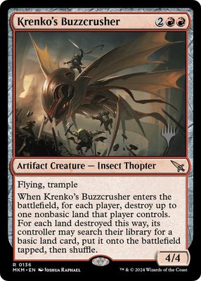 Krenko's Buzzcrusher - Promo Pack: Murders at Karlov Manor (PPMKM) Rare Foil *Espanol*