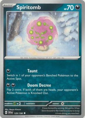 Spiritomb - 129/198 - Uncommon Scarlet &amp; Violet (Base Set) Singles(Español)