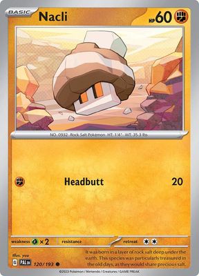 Nacli - 120/193 - SV02: Paldea Evolved (PAL) SV02: Paldea Evolved *Espanol*
