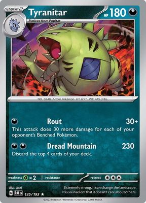 Tyranitar - 135/193 - SV02: Paldea Evolved (PAL) *Espanol* Holo Rare