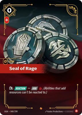 SJF Seal of Rage - Origins (OGN) Foil
