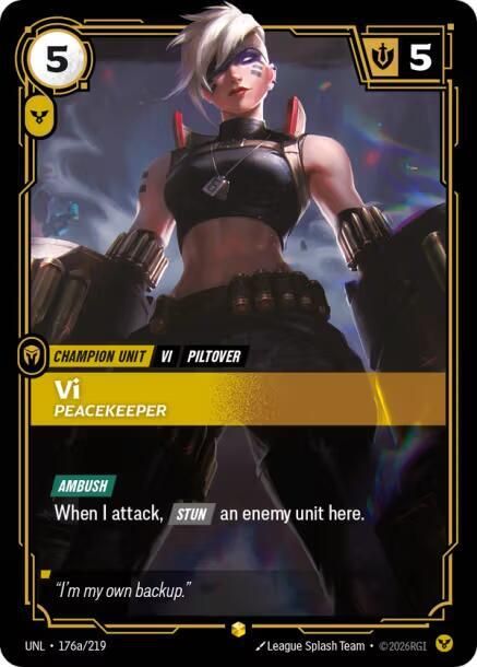Vi - Peacekeeper (Alternate Art) - Unleashed (UNL) Unleashed Foil