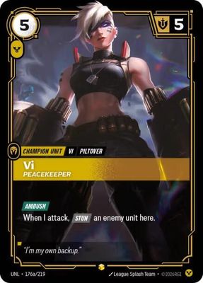 Vi - Peacekeeper (Alternate Art) - Unleashed (UNL) Unleashed Foil