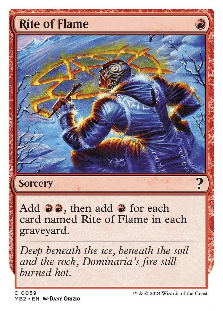 SJF Rite of Flame (White Border) - Mystery Booster 2 (MB2)
