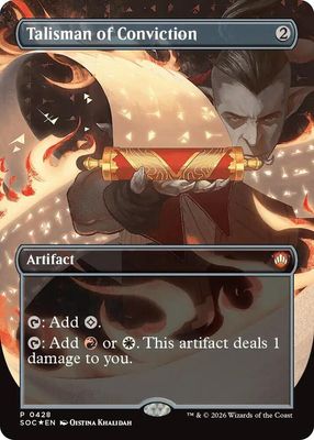 SJF Talisman of Conviction (Borderless) - Commander: Secrets of Strixhaven (SOC) Foil