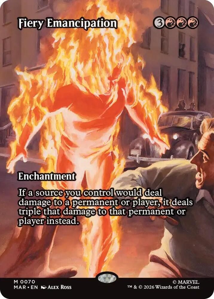 SJF Fiery Emancipation (Borderless) - Marvel Universe Eternal-Legal (MAR) Foil