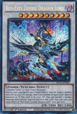 Red-Eyes Zombie Dragon Lord - 25th Anniversary Tin: Dueling Heroes Mega Pack (MP23) Secret Rare