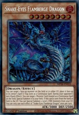 Snake-Eyes Flamberge Dragon - MP24-EN113 -  Secret Rare 1st Edition Mega Tin 2024 Dueling Mirrors Singles