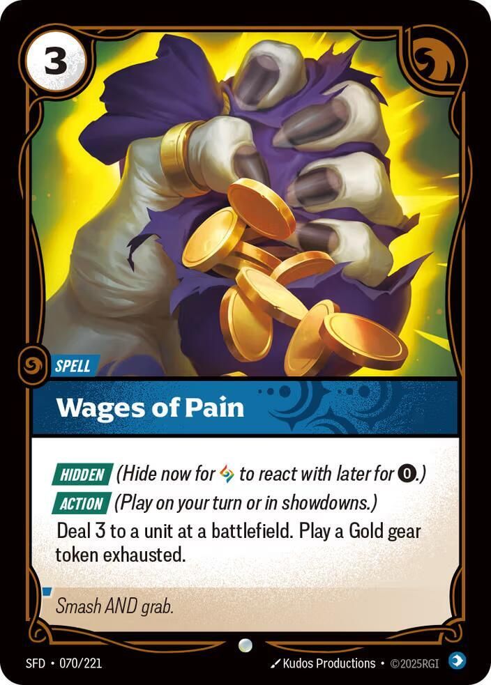 Wages of Pain - Spiritforged (SFD) Common