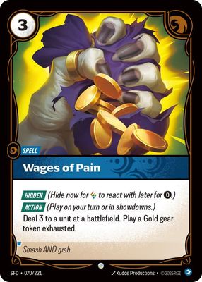 Wages of Pain - Spiritforged (SFD) Common