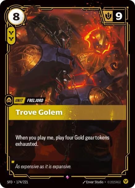 Trove Golem - Spiritforged (SFD) Foil Rare