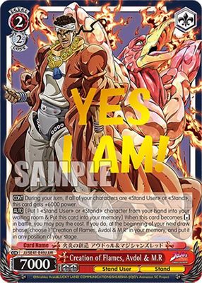 SJF Creation of Flames, Avdol &amp; M.R (JJR) - JoJo's Bizarre Adventure: Stardust Crusaders Premium Booster (JJ)